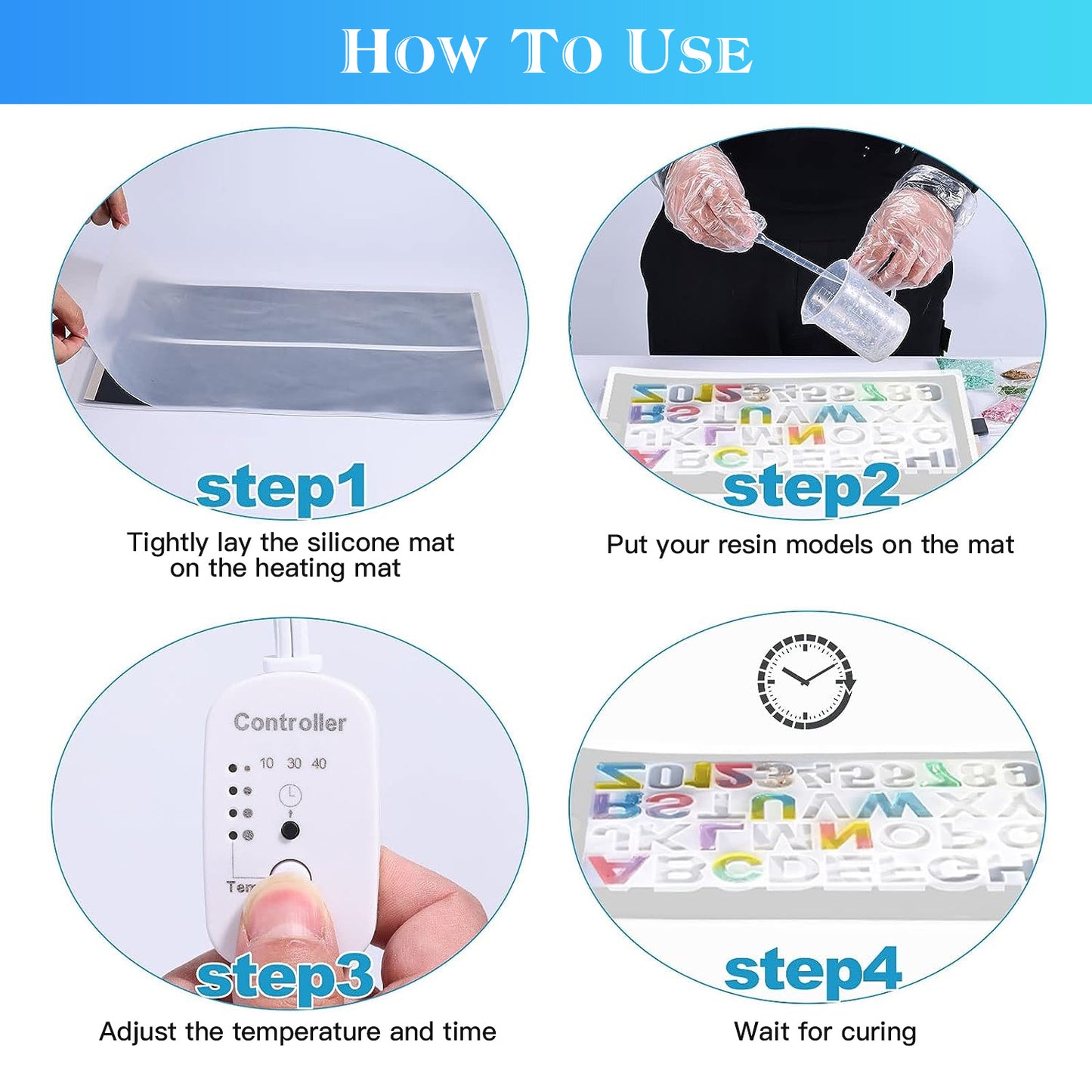 1Pc Resin Heating Mat With Smart Timer Setting Resin Curing Machine
