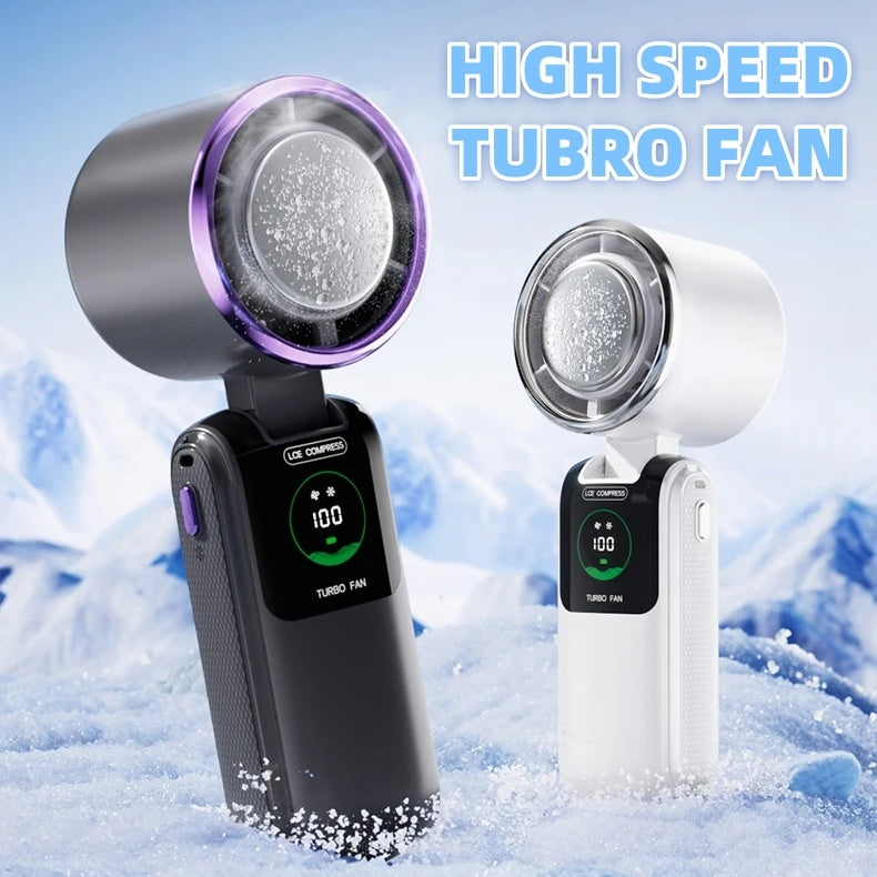3-in-1 High-Speed Portable Fan with Ice Pack