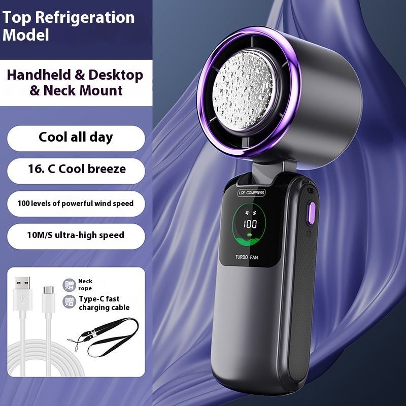 3-in-1 High-Speed Portable Fan with Ice Pack