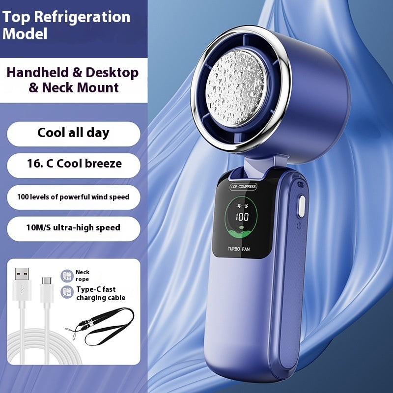 3-in-1 High-Speed Portable Fan with Ice Pack