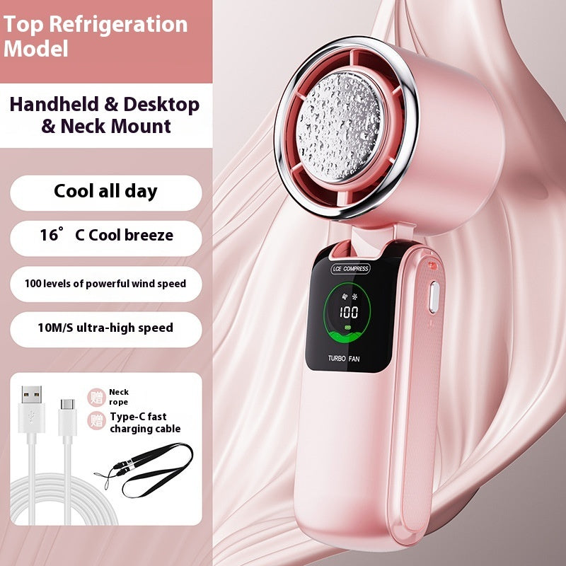 3-in-1 High-Speed Portable Fan with Ice Pack