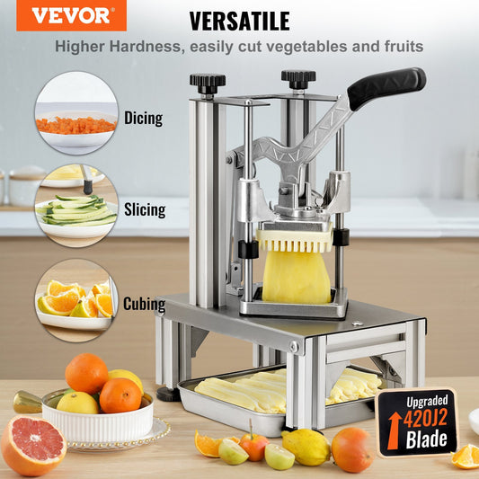 Commercial French Fry Cutter with Interchangeable Blades