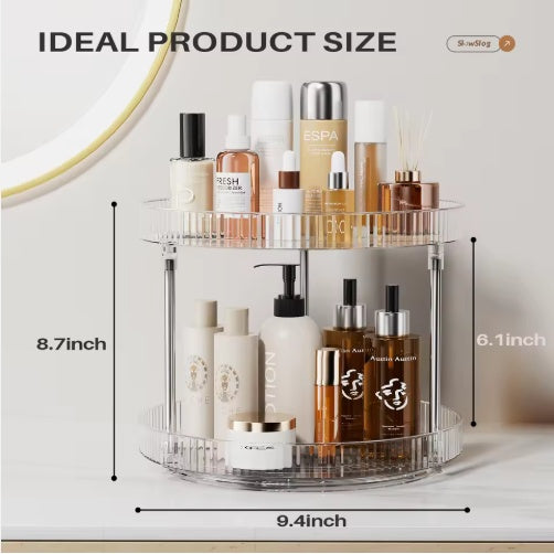 2-Pack Double-Layer Turntable Spice Rack